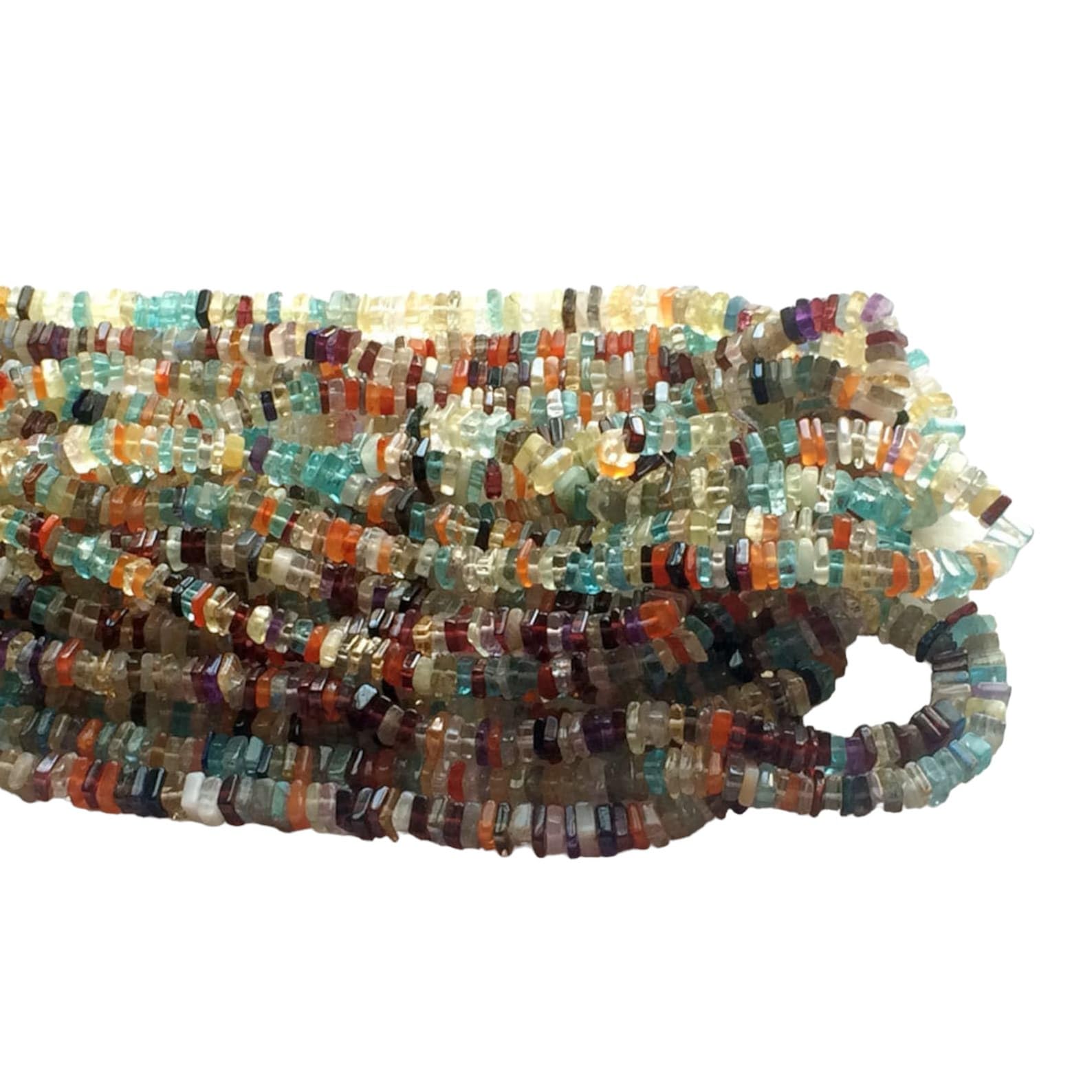 Perles Heishi multi-pierres précieuses plates pour corriger la rigidité de vos rangs de colliers