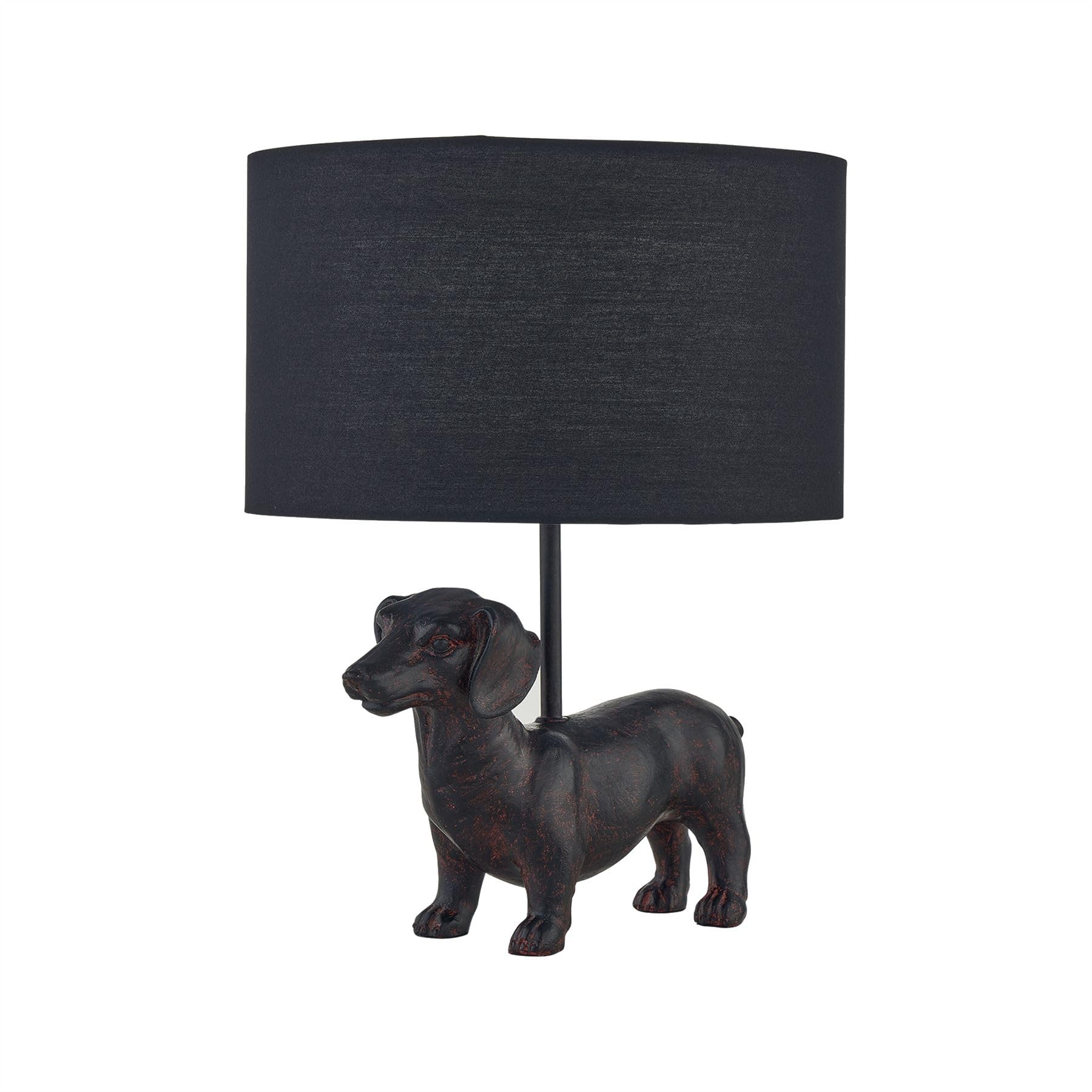 Dachshund Dog Lamp - Black Fabric Shade - Ronnie - First Choice Lighting