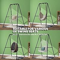 Vista 4 de Soporte para columpio Taleco Gear, carga máxima 330 libras, soporte resistente para interiores o exteriores, solo para silla colgante de hamaca