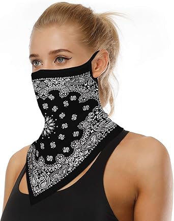 1 Pezzo Sciarpa Maschera Bandana Con Passanti Per Le Orecchie, Collo - Foto 10