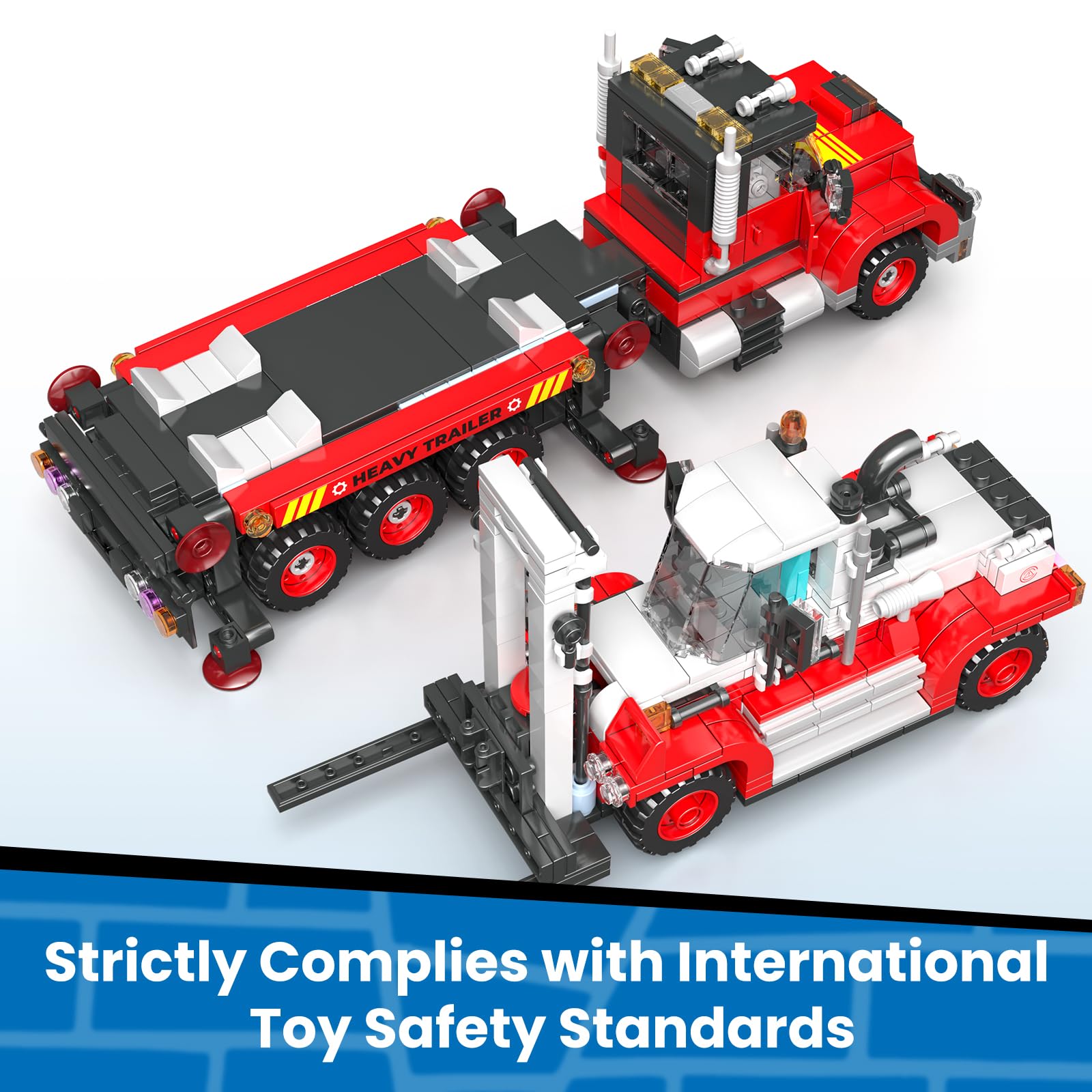 Mould King 24079 - Blocchi di costruzione per camion, carrello elevatore per autotrasportatore