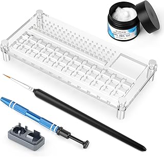 YIMAGUJRX RUNJRX 36 Switches Acrylic Lube Station for Keyboard Switch,GPL 205G0 0.53oz/15g, Switch Opener for MX Cherry Akko Panda Kailh Gateron,Switch Tester,Switch Lube Kit for Gaming Keyboard
