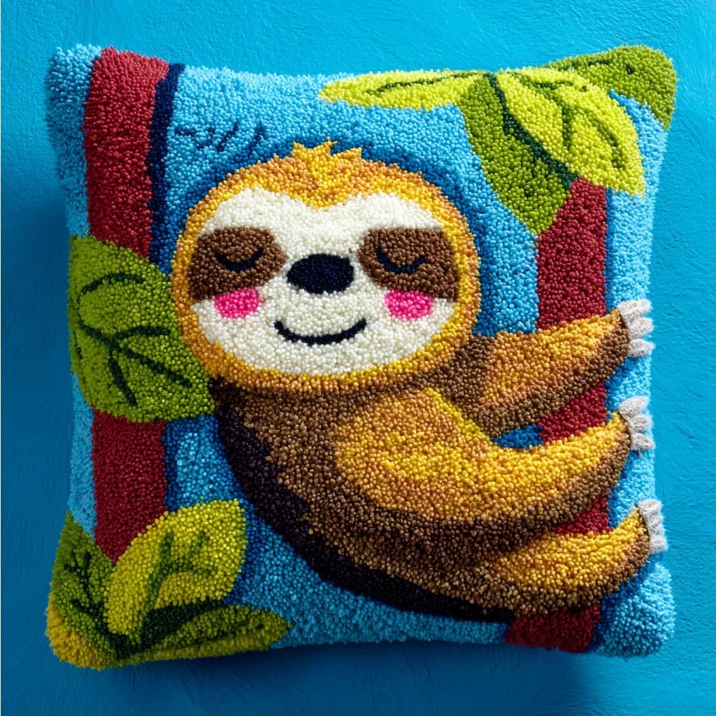 kitphoenix Latch Hook Embroidery Kits Sloths 43Cmx43Cm