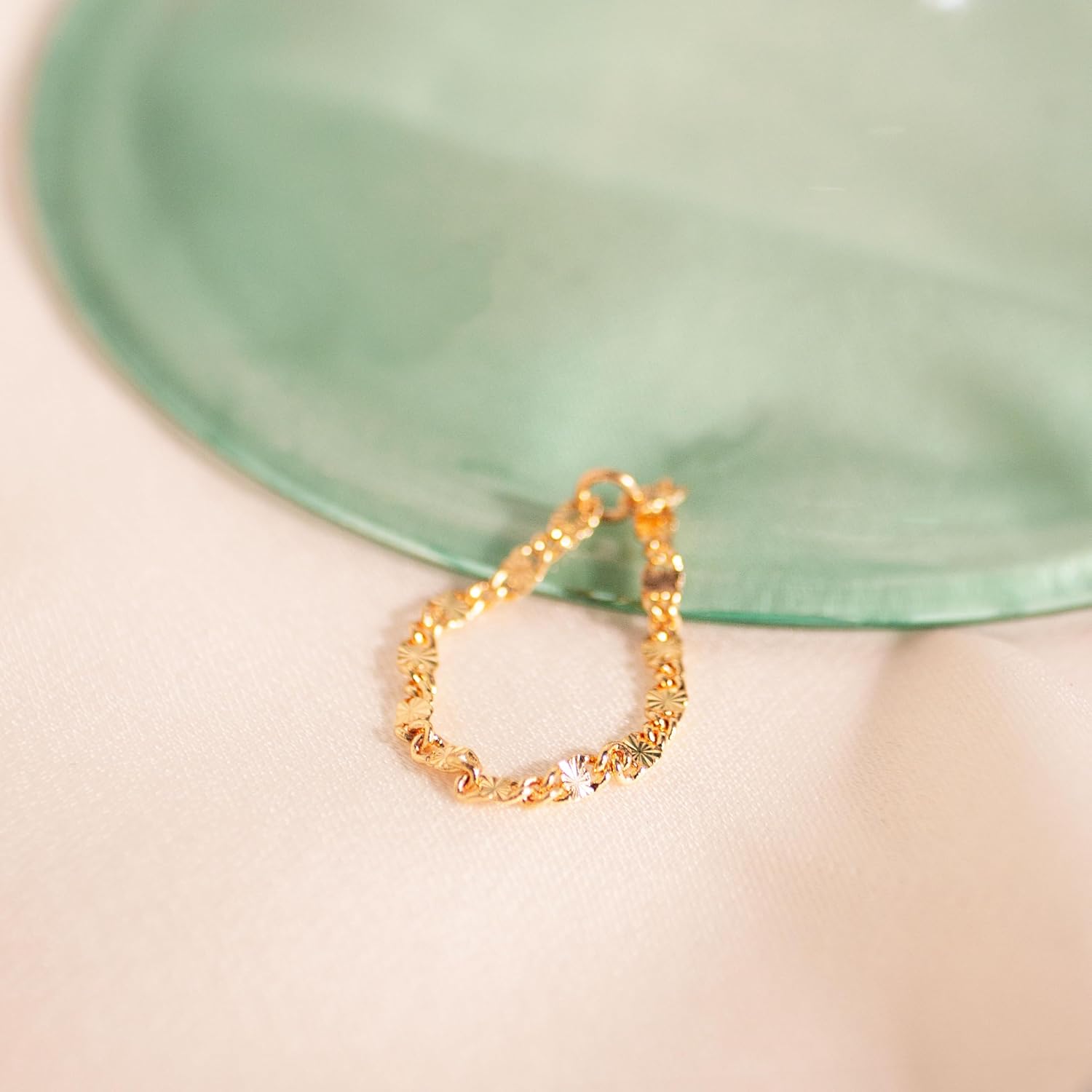 Heart Syndrome Permanent Cutting Gold Ring 16K Gold Plated Permanent jewelry