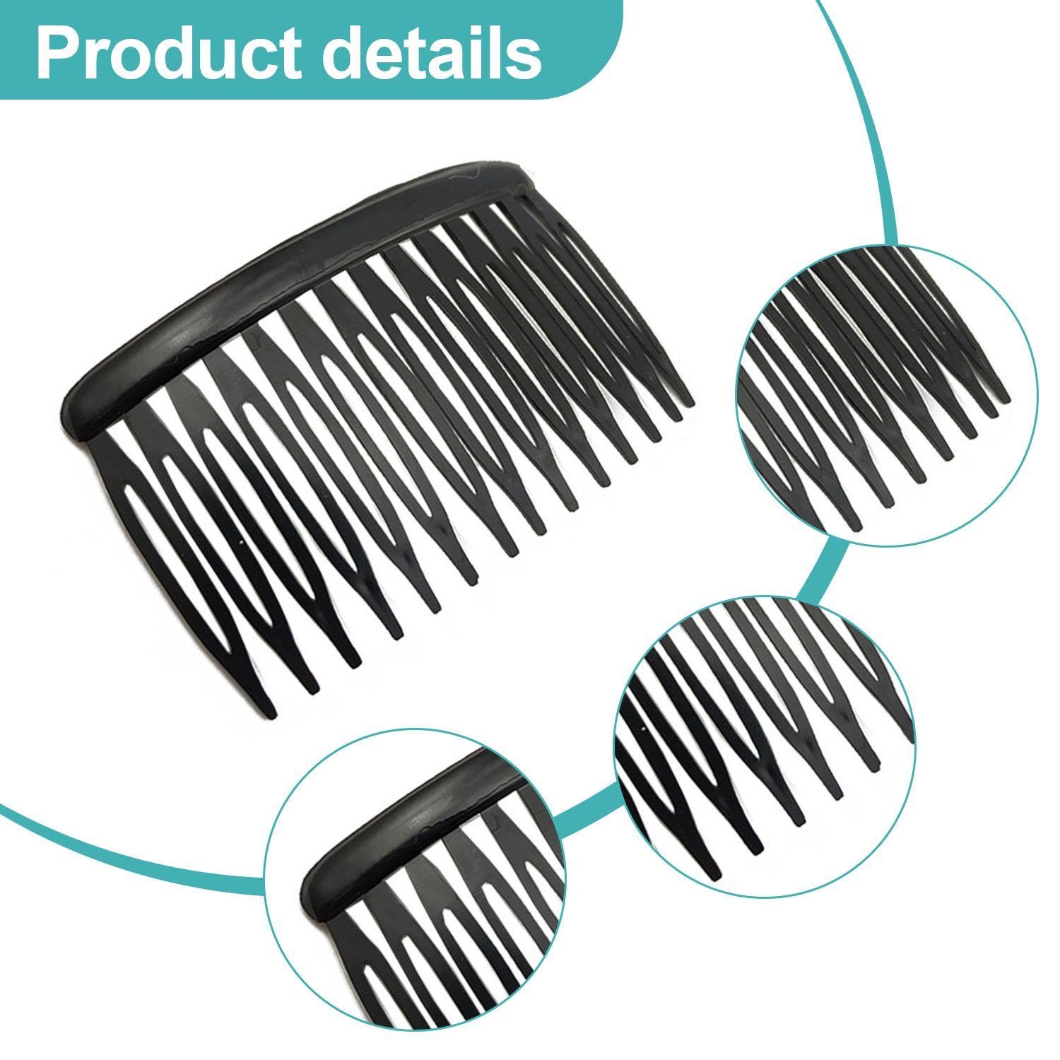 8 peines para mujer, peines con clip de dientes finos, peines de plástico de 14 dientes, accesorios para peinar el cabello