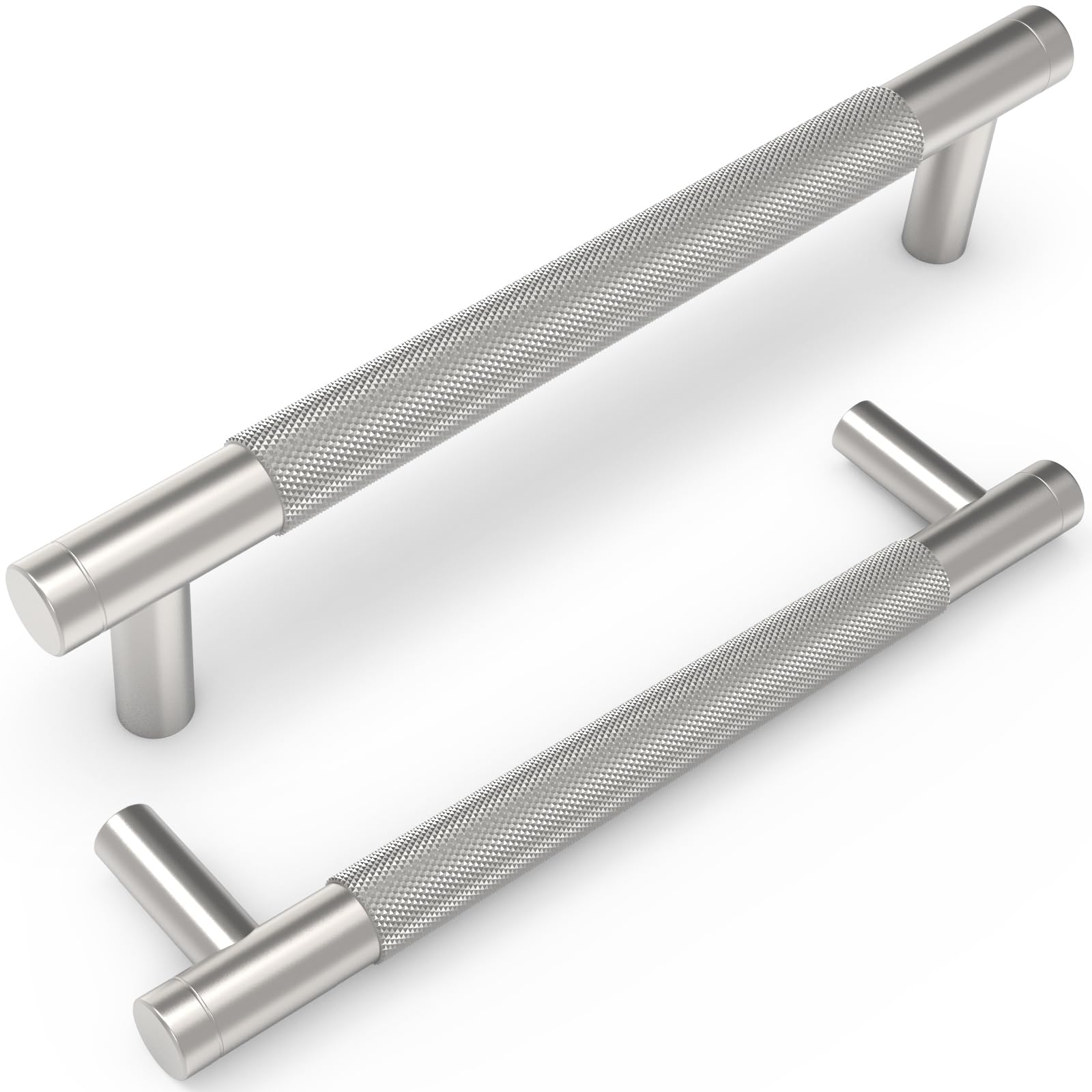 10 unidades de 128 mm, níquel satinado cepillado, manijas para gabinete de cocina, tiradores de cabina de cocina, herramientas de cocina