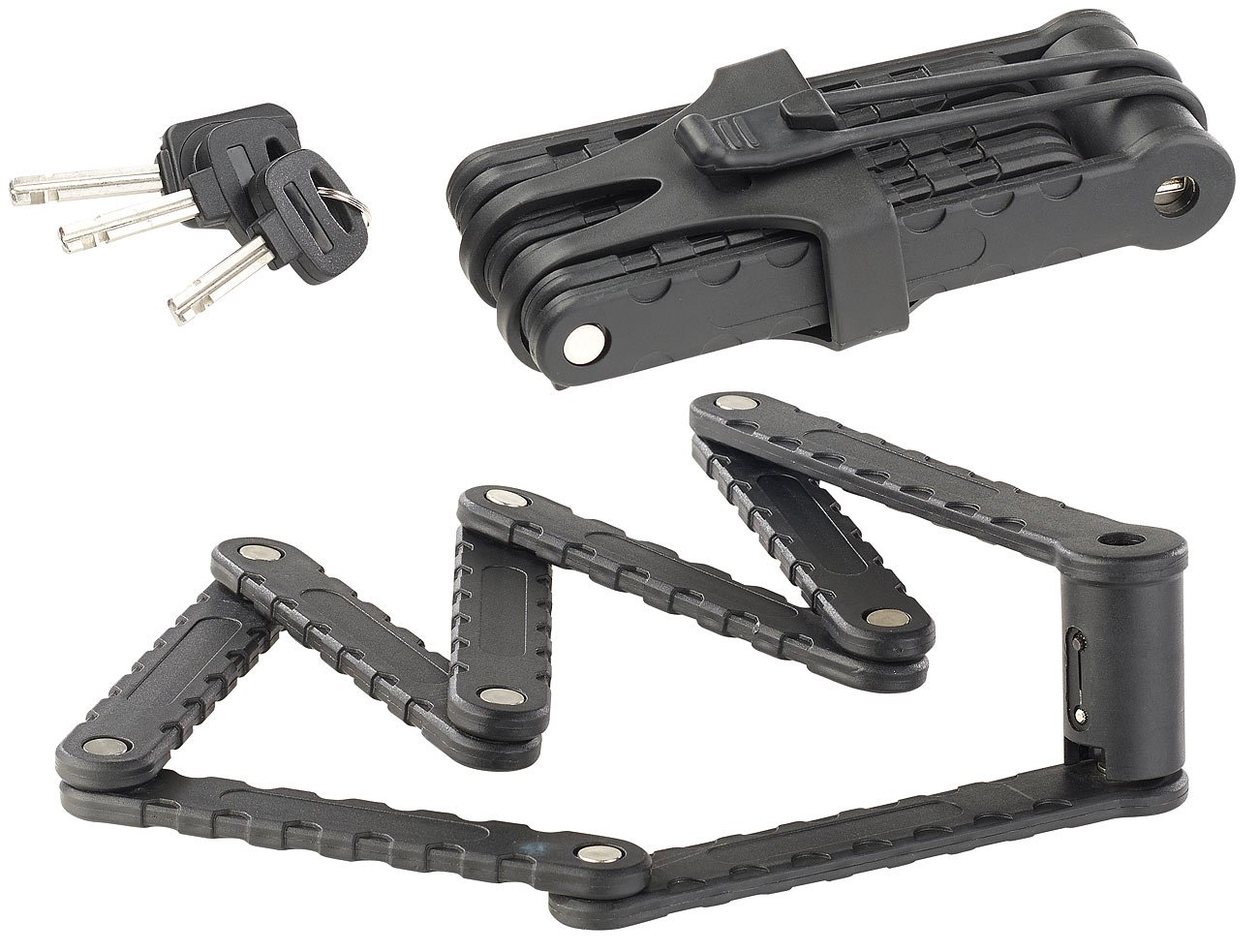 2 antivols pliables en acier de 97 cm de long avec étui [AGT]