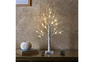 EAMBRITE White Birch Tree with Lights
