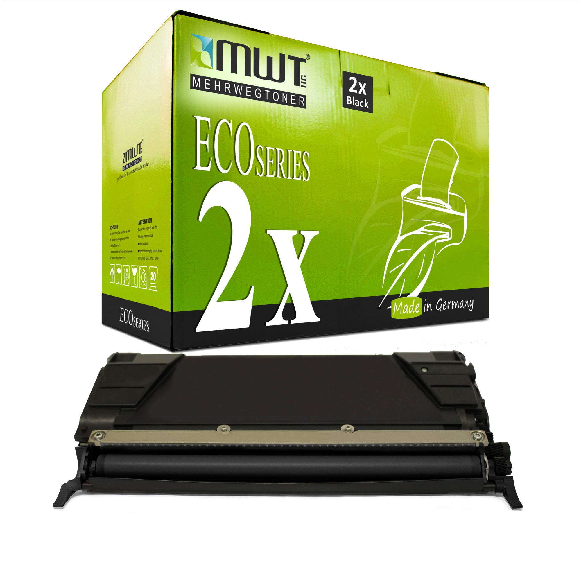 2X MWT Toner Compatible Lexmark C734 C736 Noir pour impression laser de documents fluides - 8