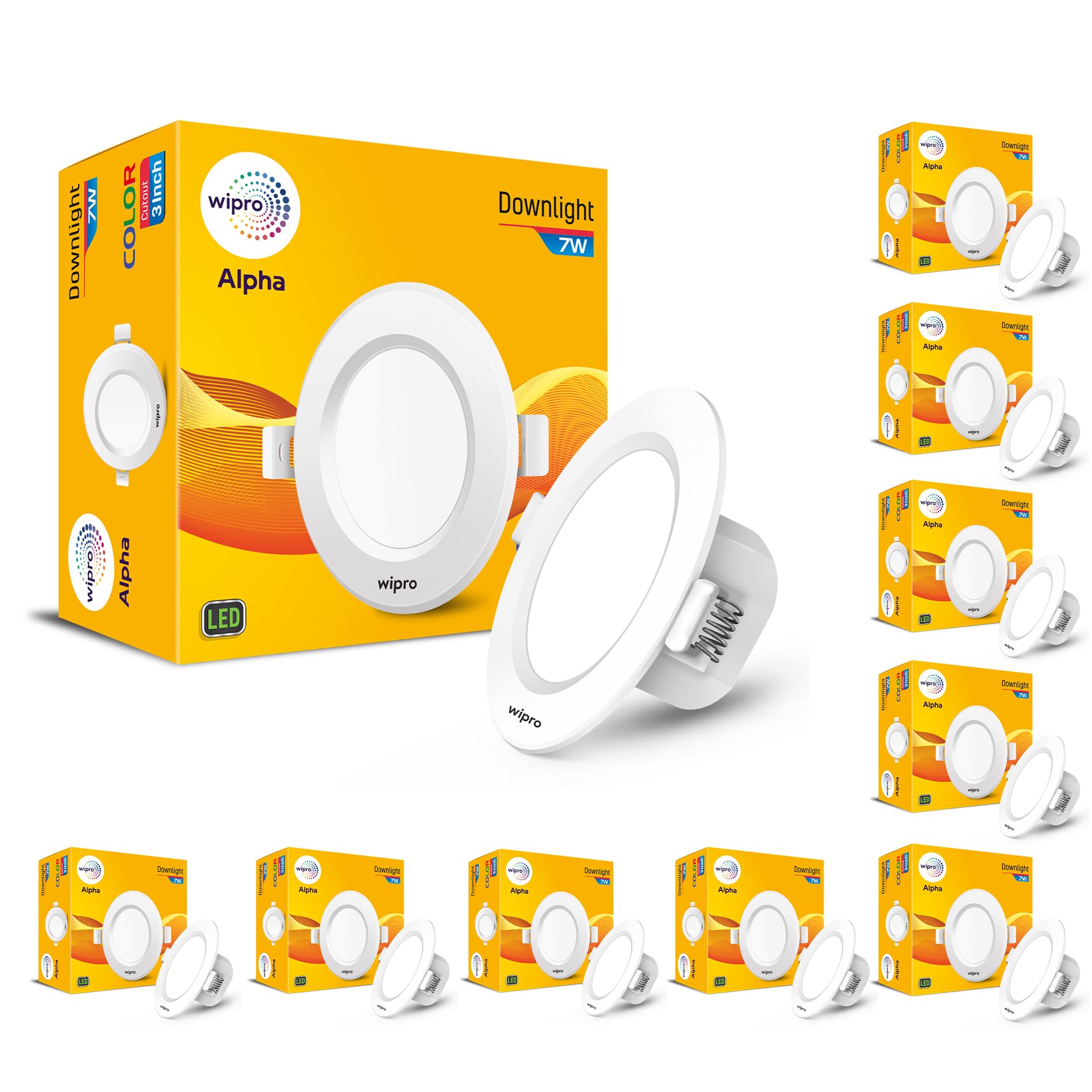 Wipro Garnet 7W Round Downlight - Cool White -11