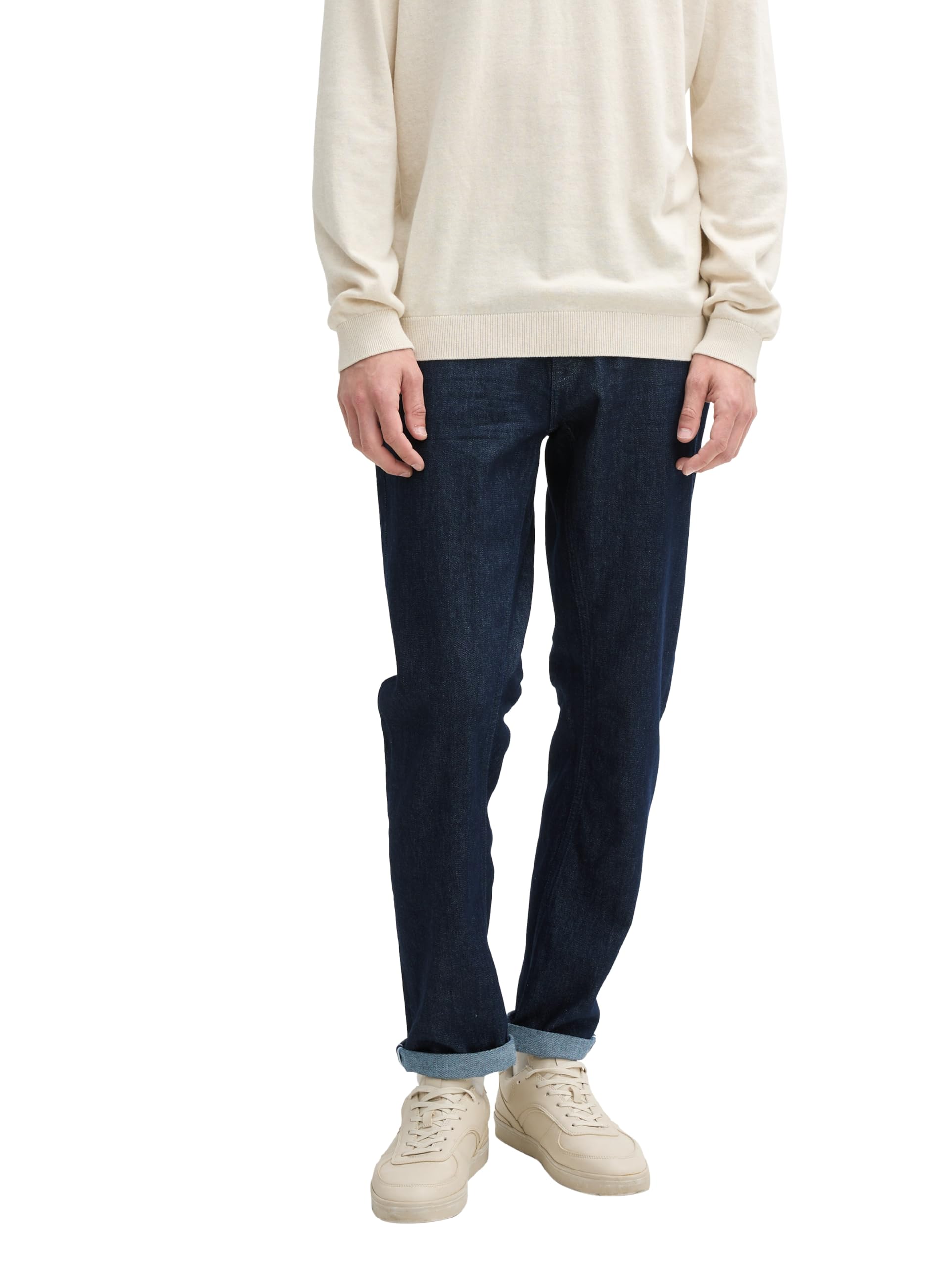 Tom Tailor Men's 10138 Rinsed Blue Denim Regular Tapered Jeans, 38 W/34 L