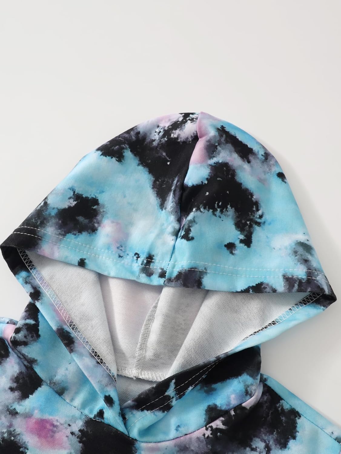 Activewear Set for Girls 4 Piece printed Athletic Pullover Hooded Sweatshirt and Joggers Sweatpants （3-14Y） - Image 3