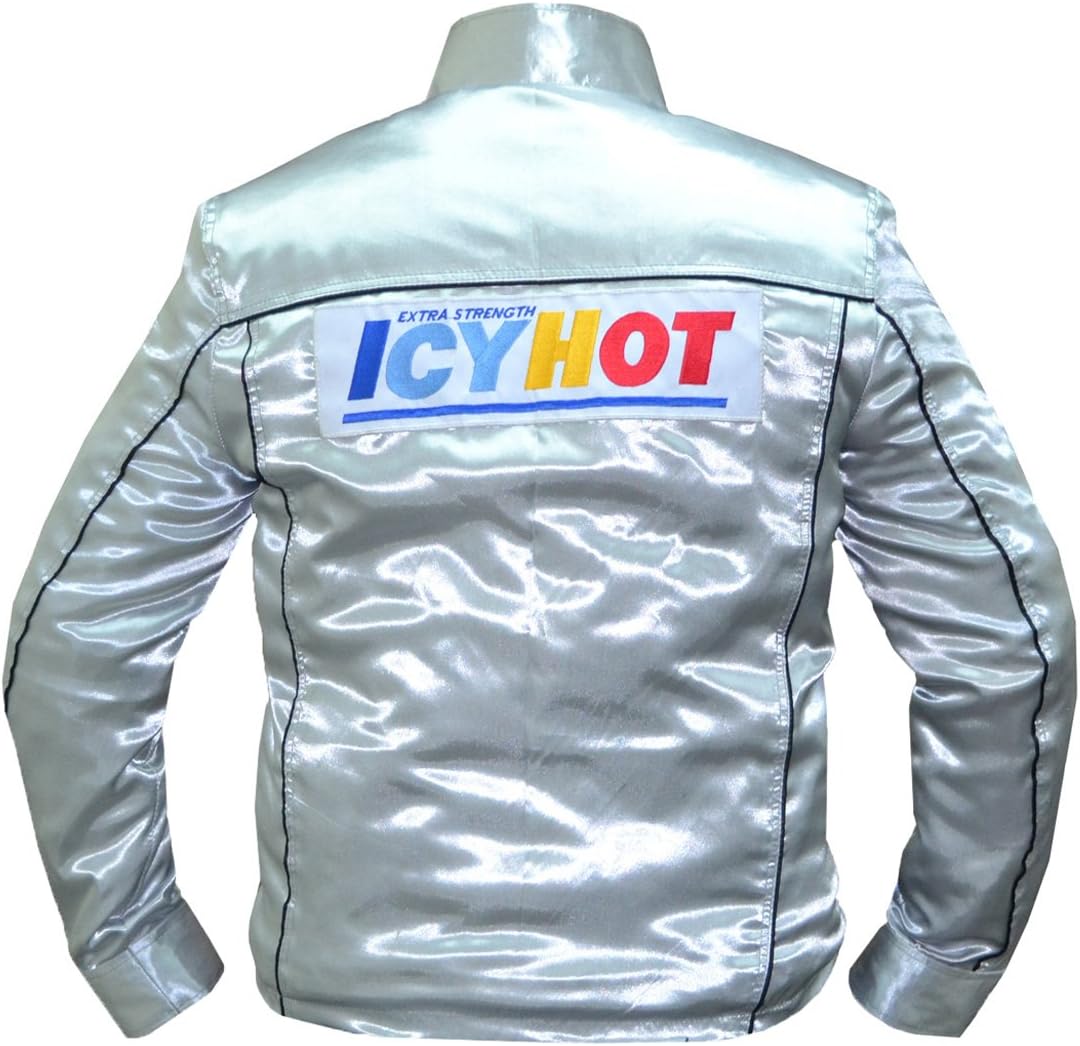 FWL Kurt Russell Death Proof Stuntman Mike Jacket for Men in Satin (XXS-5XL) Silver