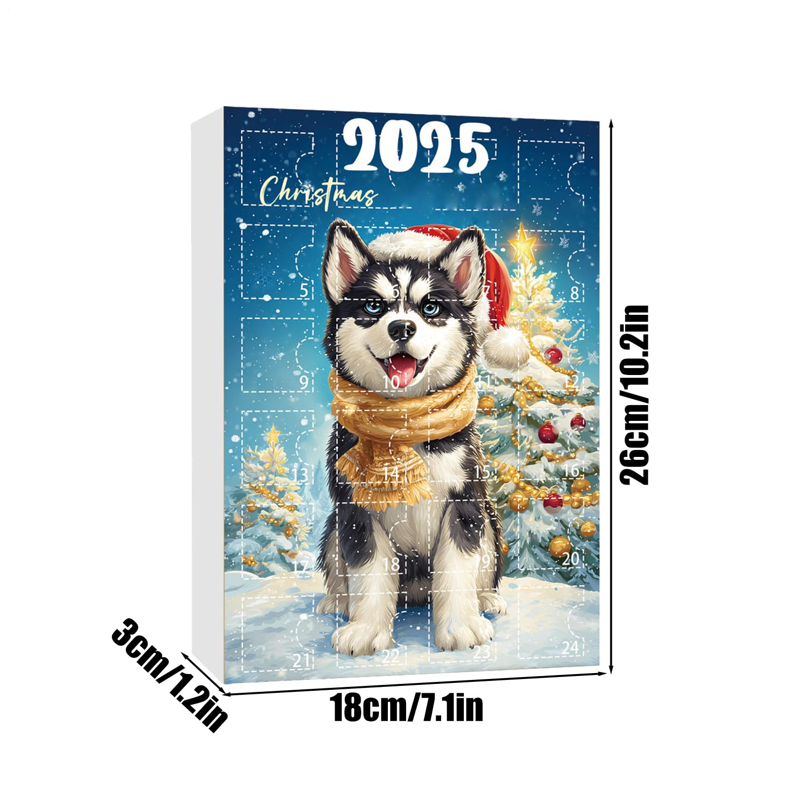 Calendario Countdown Con Ciondolo Cane Decor 2D Piatta Riutilizzabile | Calendario Decor Canino 24 Giorni Countdown Natale Per Famiglia Amanti Cani Bambini Casa Giardino