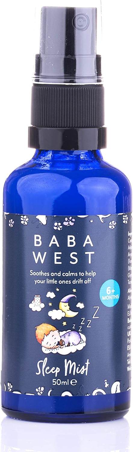Baba West Sleep Mist for Children 6+ Months | Kids Sleep Spray with Calming Lavender and Frankincense Oil – 50 ML