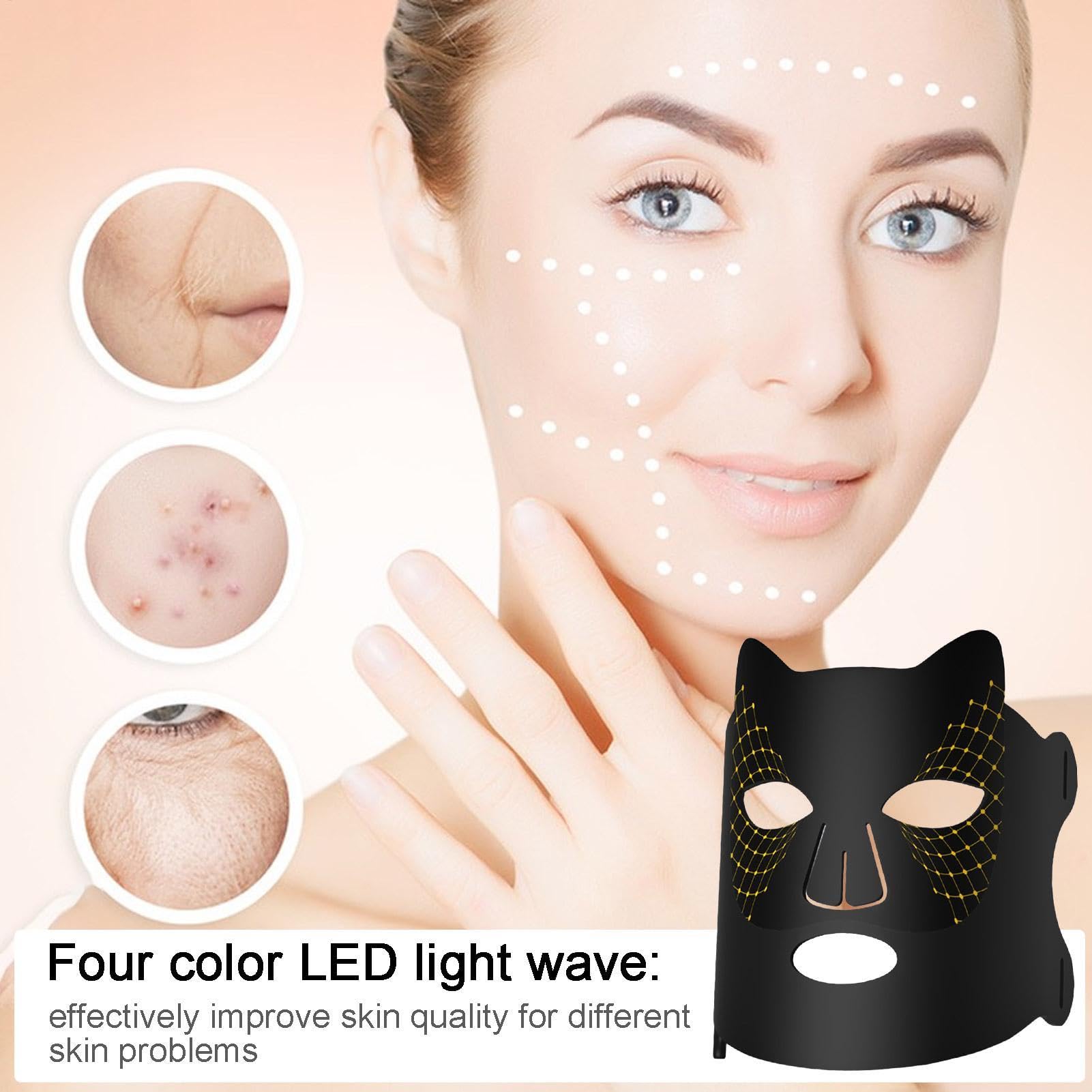 Cuidado de la luz LED de belleza, cubierta facial con luz LED Cuidado de la