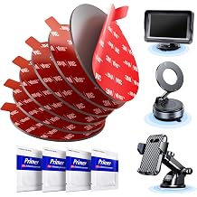 Adhesive Pad for Car Phone Mount 6Pcs 2.76" Double Sided Tape Sticky Replacement for Dash Dashboard Windshield Suction Cup GPS Holder, 70mm Round Heat Resistant Sticker with Adhesion Promoter