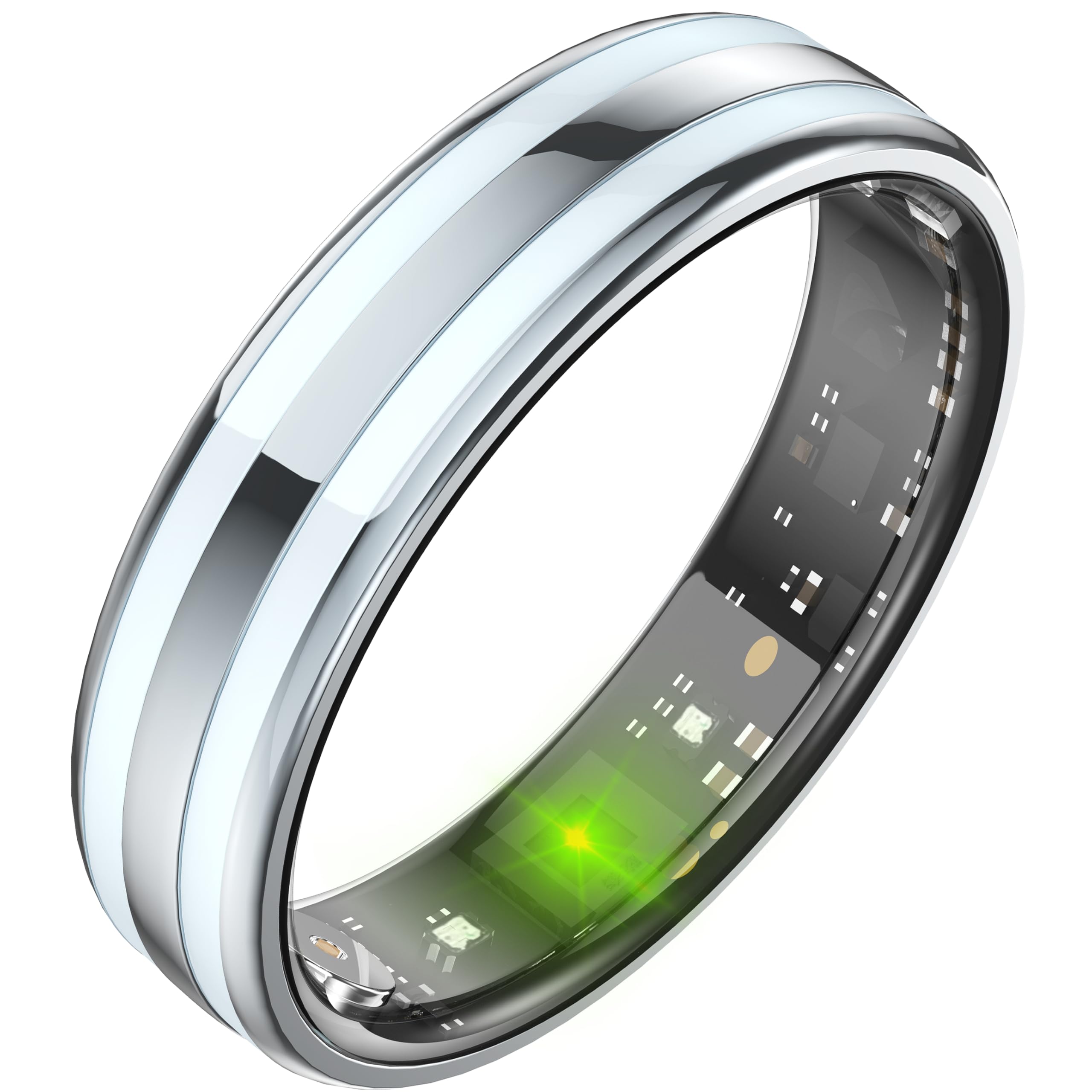 findtime Smart Ring Ultra Schmaler Slim Fitness Ring Herzfrequenz-Monitor Schlaf-Tracker Blutsauerstoff-Gesundheits-Tracker Schrittzähler Kalorien-Pedometer Wasserdicht Intelligente Smart Ringe für