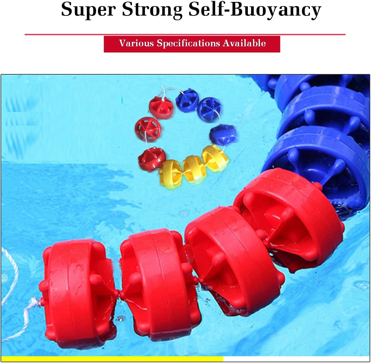 Swimming Pool Lane Divider Rope Kits - 900cm Floating Safety Cordon for Indoor/Outdoor Use, Ideal for Pool Safety, Lane Separation, and Dangerous Area Marking