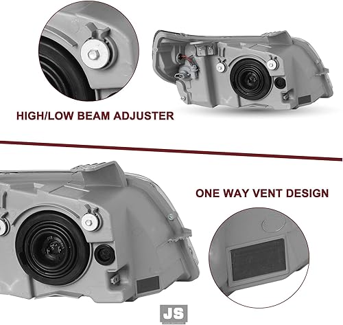 Miniatura 5 de JSBOYAT Conjunto de faros delanteros para Chevy Aveo5 2009-2011 de 4 puertas Hatchback estilo halógeno de carcasa cromada, par de carcasa cromada
