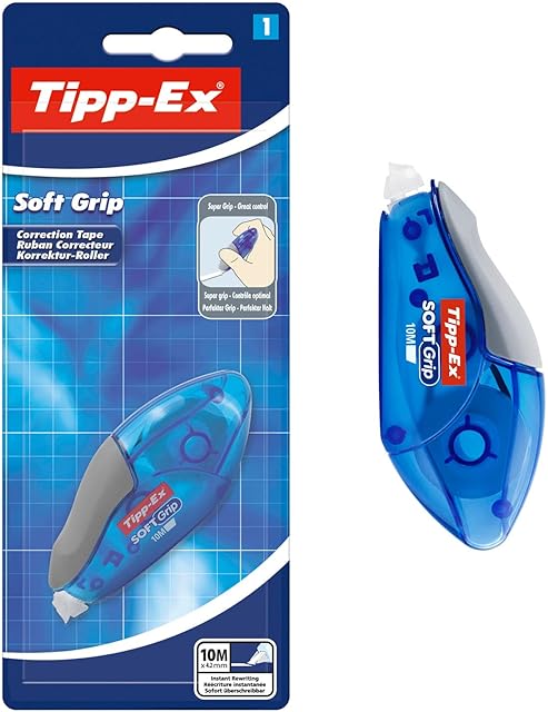 Bic Tip-Ex 900338 Correction roller Soft Grip, blister, 1 piece,white,10 m x 4.2 mm