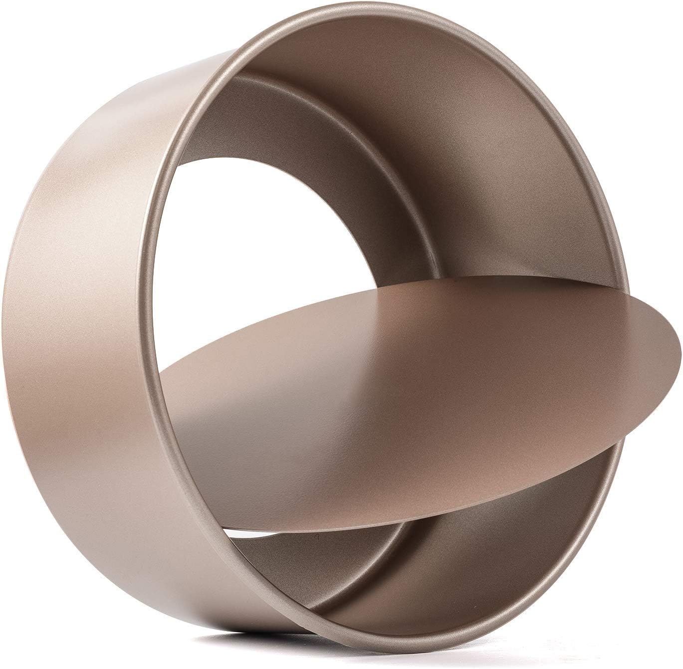 Zoymensu Bakeware 6.5 Inch Round Cake Pan Deep Bakeware with Removable Loose Bottom Nonstick Carbon Steel PTFE Coating Deep Bakeware Champagne Gold