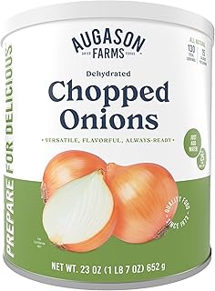 Dehydrated Chopped Onions Emergency Food Supply, 130 Servings, 25 Year Shelf Life, Great for Cooking and Baking - Dehydrated Meals, Survival Food Camping Essentials Can