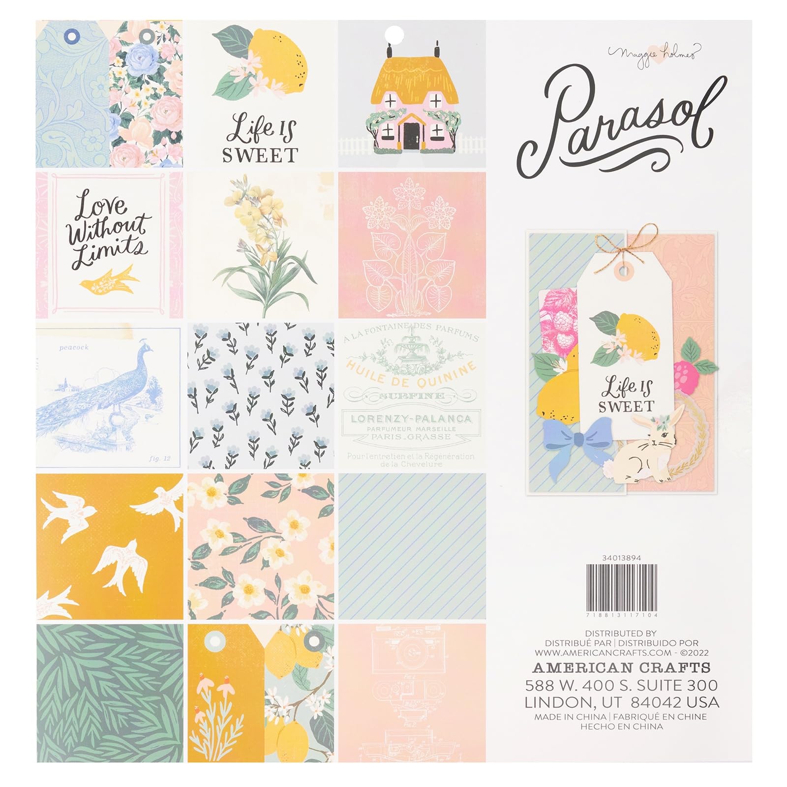 AMERICAN CRAFTS Ombrellone Di Cancelleria: Confezione Con Lamina Dorata, Progetti Di Carta Creativi