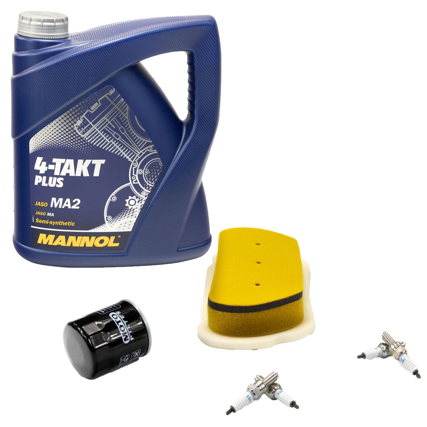 Wartungspaket Für Yamaha YZF-R6 600 (1999-2002) – Luftfilter, Ölfilter & 4 Zündkerzen NGK CR10EK – Komplett-Set Für Die Inspektion