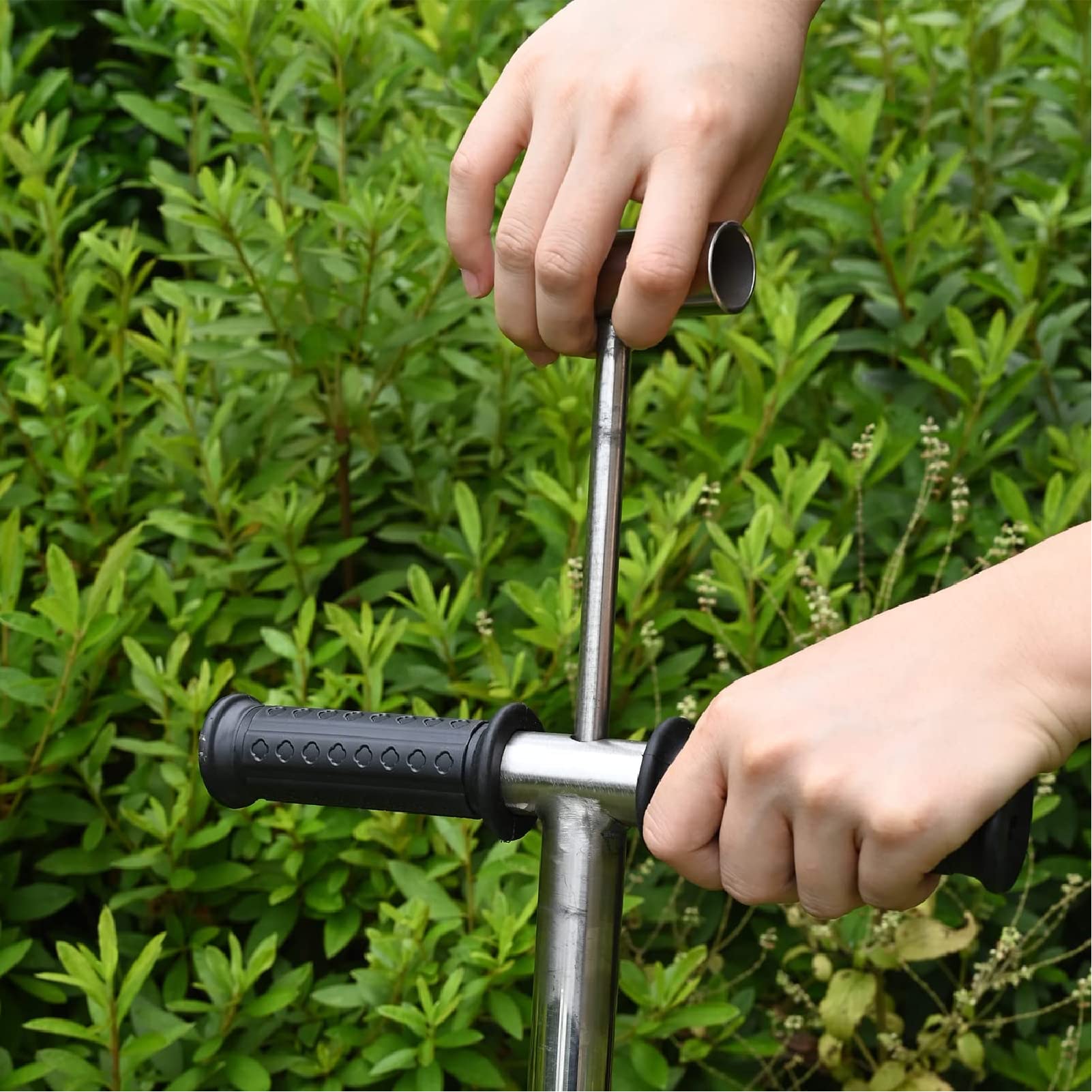 Eujgoov Bodensonden Probenehmer, Boden Probenahmesonde Bodenproben Sonden Werkzeug aus Edelstahl 304 mit Auswerfer und Fußpedal