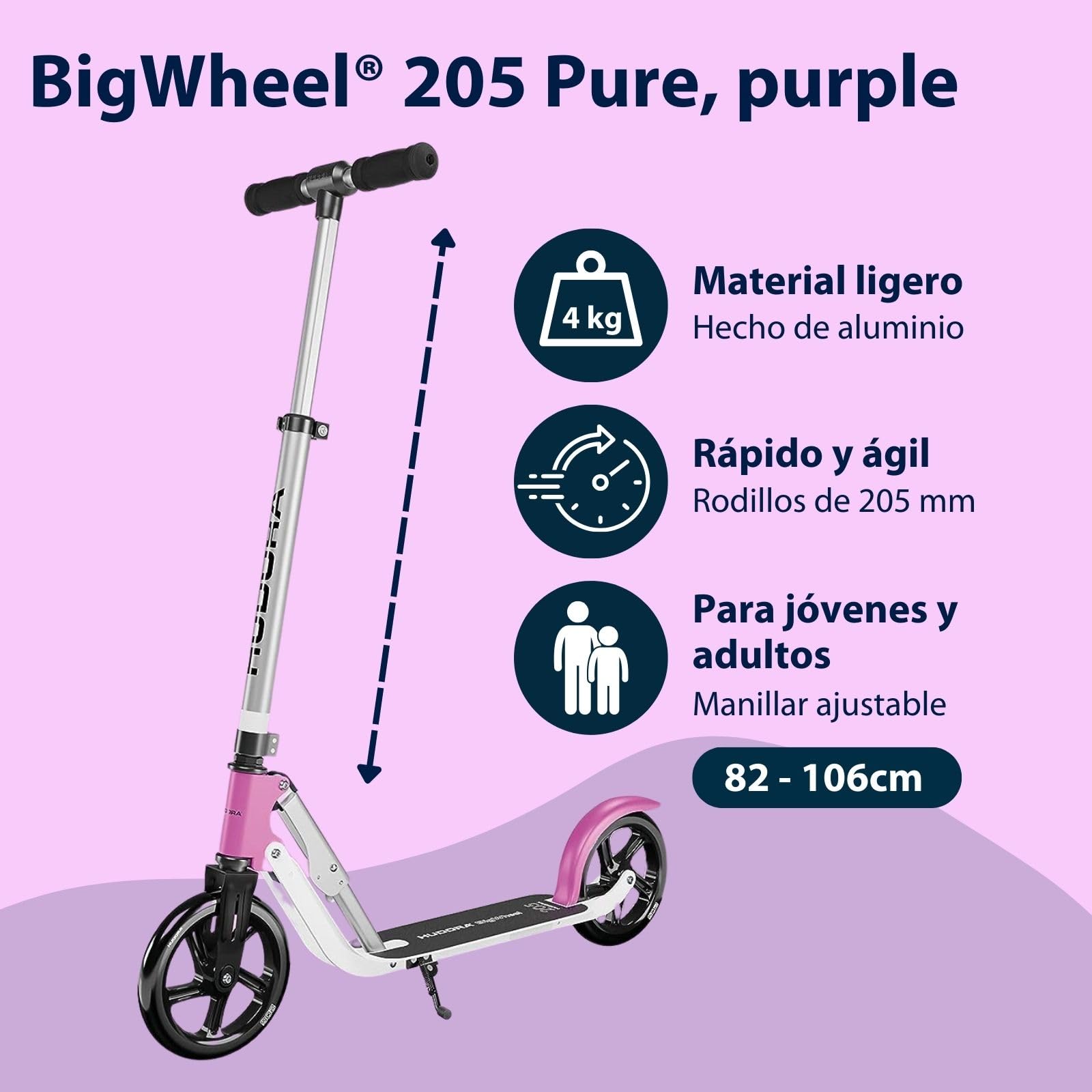 Hudora Bigwheel 205 Pure Patinete Unisex Adulto