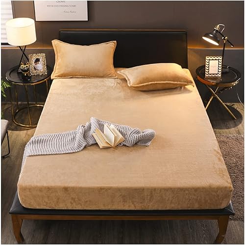 Sábana bajera de franela de terciopelo de felpa ultra suave y mullida con bolsillo profundo de 11 pulgadas tamaño individualpequeño doble Queen