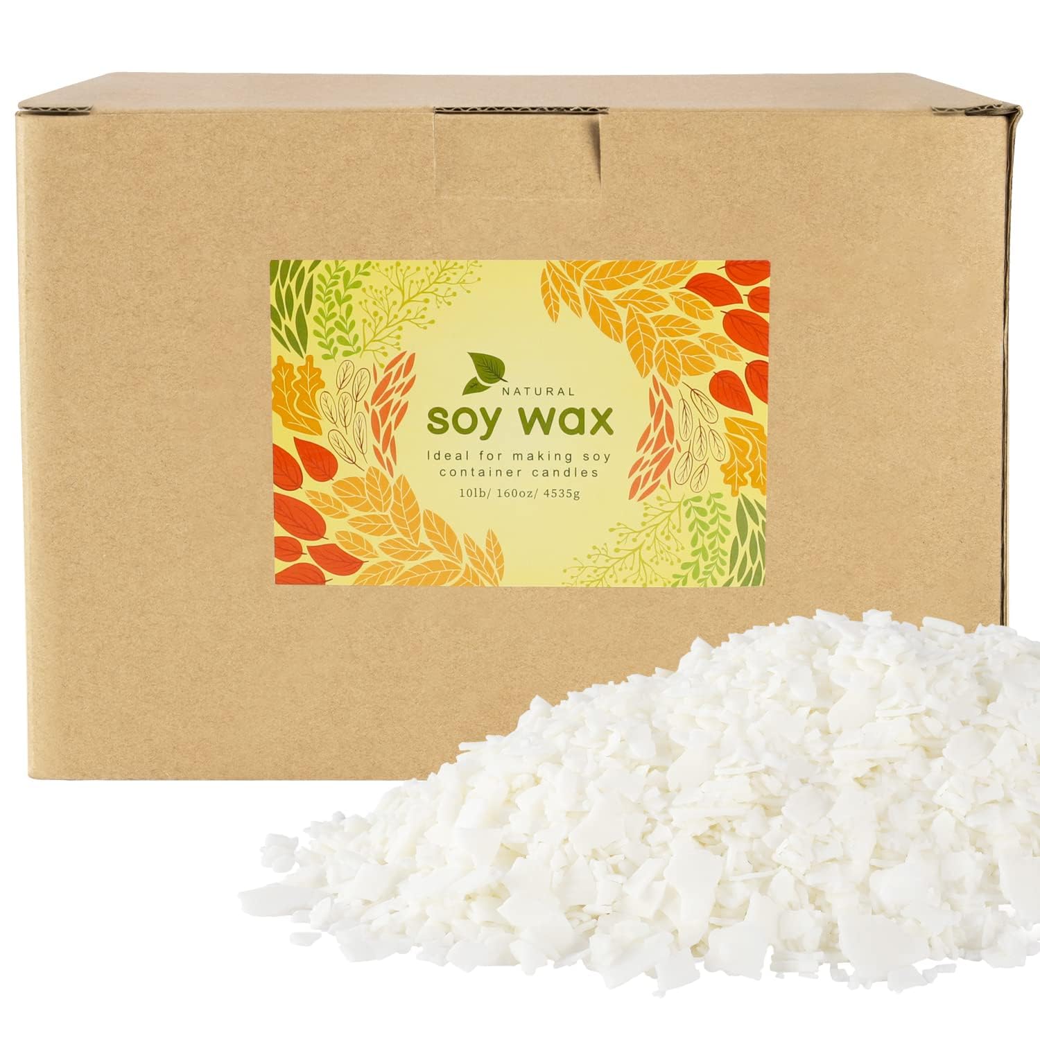 4,5 kg Sojawachs-Kerze zum Selbermachen (Flocken und weich), weiß, perfekt für Ihre DIY-Projekte
