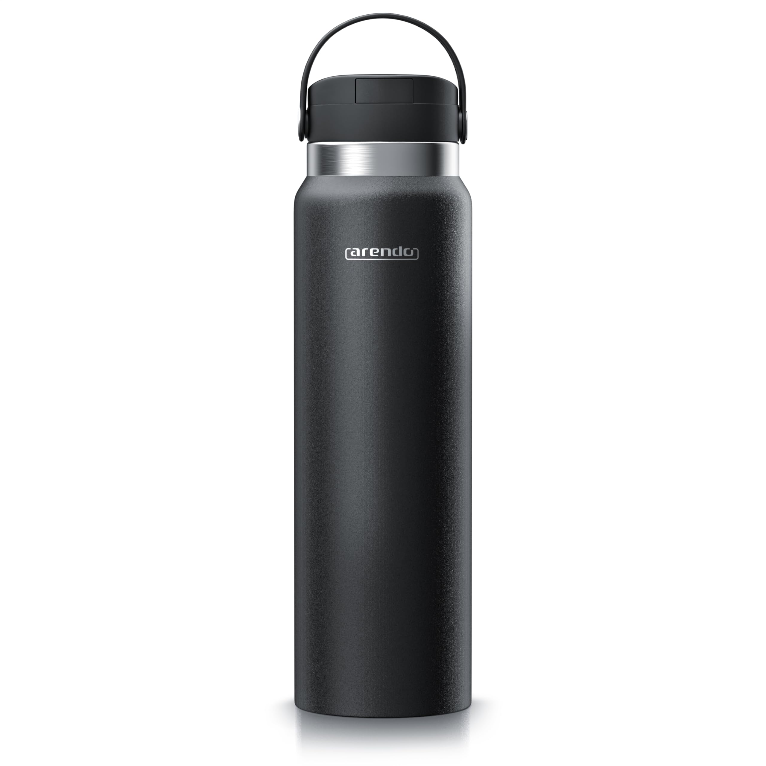 arendo Stainless Steel Water Bottle, Insulated Water Bottle 1L, BPA Free, Metal Water Bottle 1000ml, Drink flask 12h Cold 6h Warm, Drinking Bottle Ideal for Adult, Kids, Cycling, Gym, Yoga