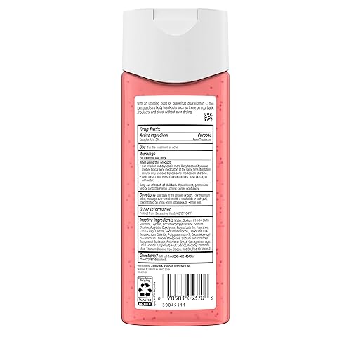 Miniatura 9 de Neutrogena Body Clear Acne Treatment Body Wash with Salicylic Acid Acne Medicine Pink Grapefruit Body Acne Cleanser to Prevent Breakouts on Back