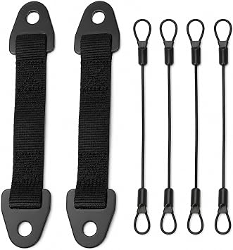 Heavy-Duty Door Limit Straps for Can-Am Defender & Defender Max Limited 2020-Present Extra-Long Wide Door Opening, Durable Nylon & Rust-Resistant Steel, 2-Pack Black