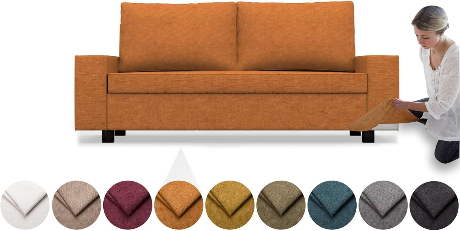 comfortly Cover for Vilasund 3 Seat Sofa Bed, Replacement Slipcover, Heavy Duty 5 pcs Cover, Soft Durable Washable Fabric, Easy to Clean & Replace (Crown - Olive)