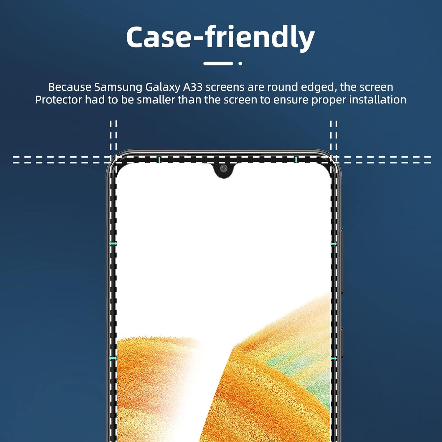 NEW'C [3 Pack] Designed for Samsung Galaxy A33 5G, Screen Protector Tempered Glass, Anti Scratch, Bubble Free, Ultra Resistant