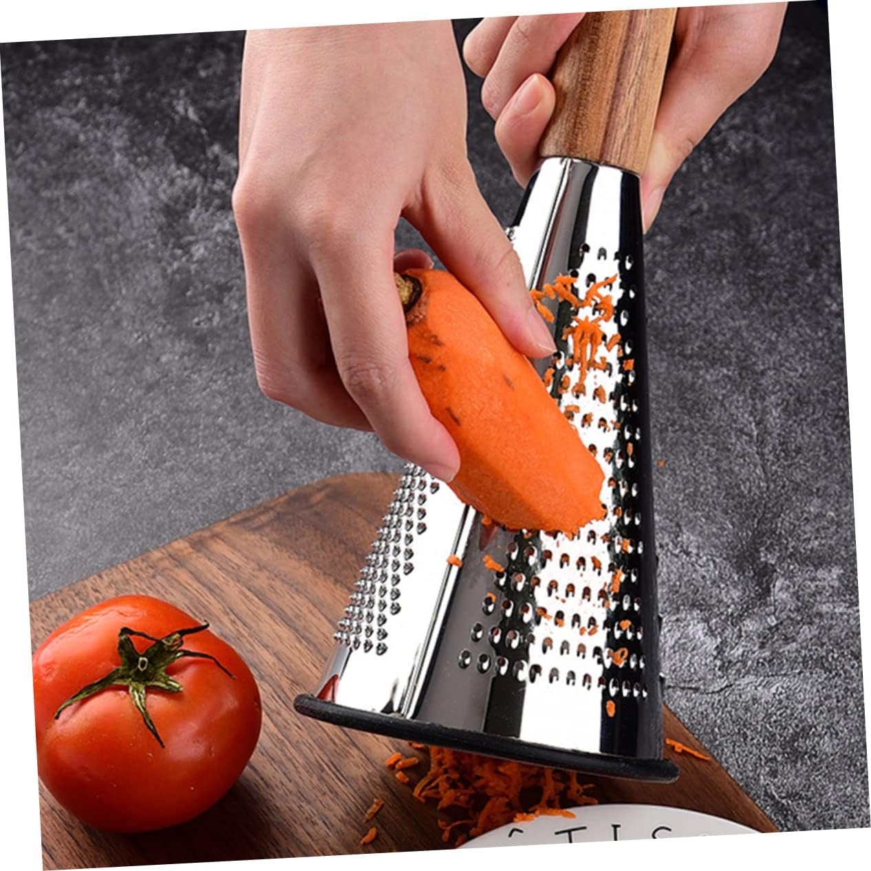 Mobestech 2pcs Manual Cheese Grater for Block Cheese Steel Grater Easy Shredder Hand Kitchen Gadget