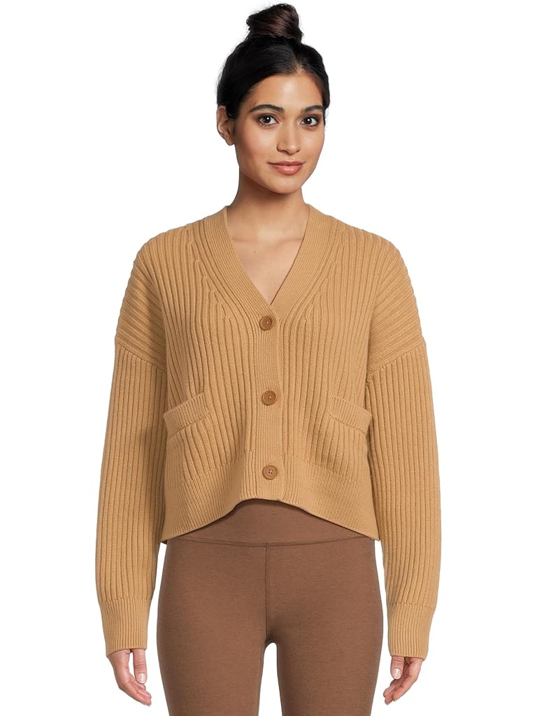 Tan Beyond Yoga Lux Cardigan