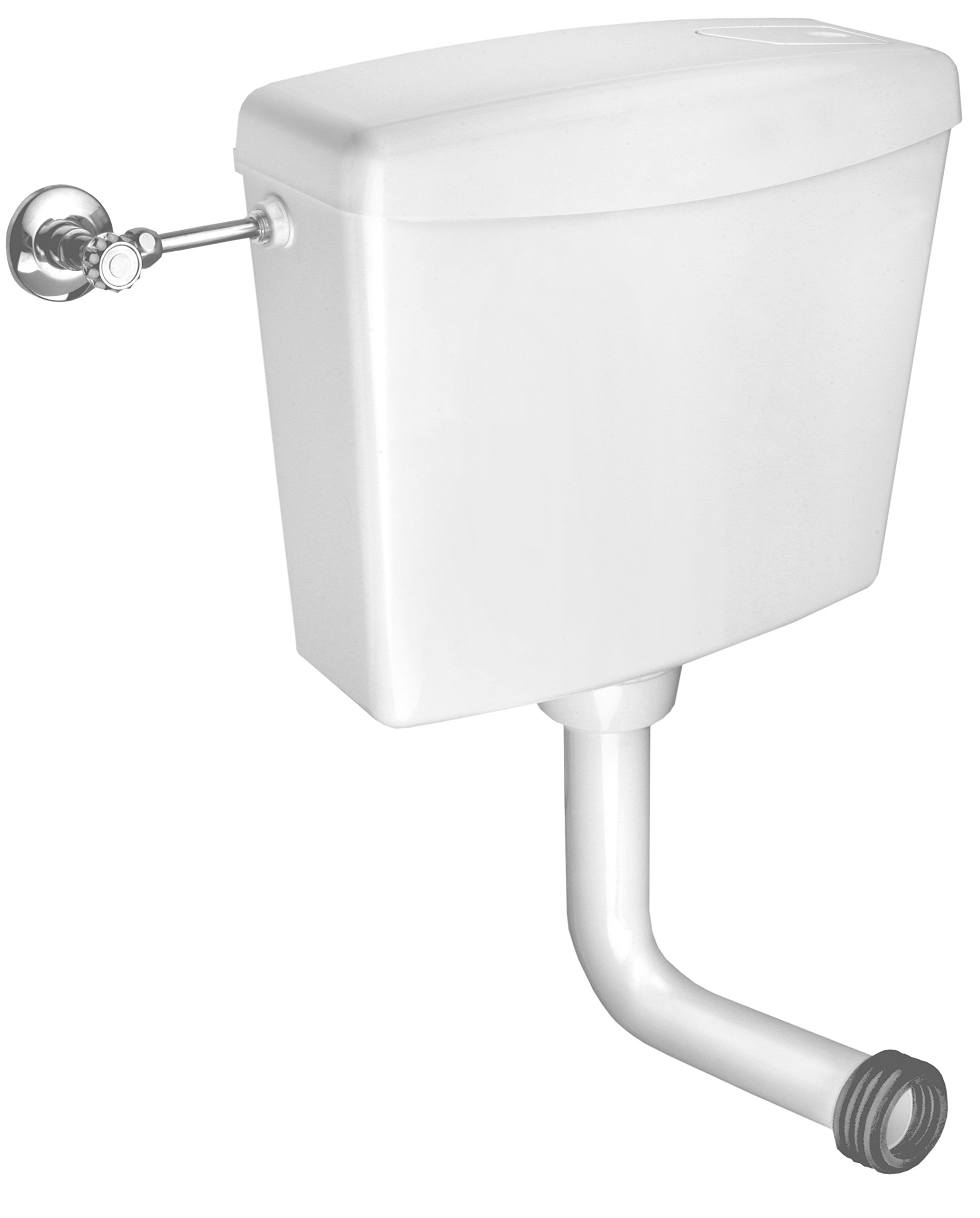 Cornat KELLU Spülkasten 6L - weiß - Kunststoff, 3-seitige Anschlussmöglichkeit - Start-/Stopp-Spülung - tiefhängend / Spülkasten WC / Toilettenspülkasten / Toilettenspülung / SPKA1500