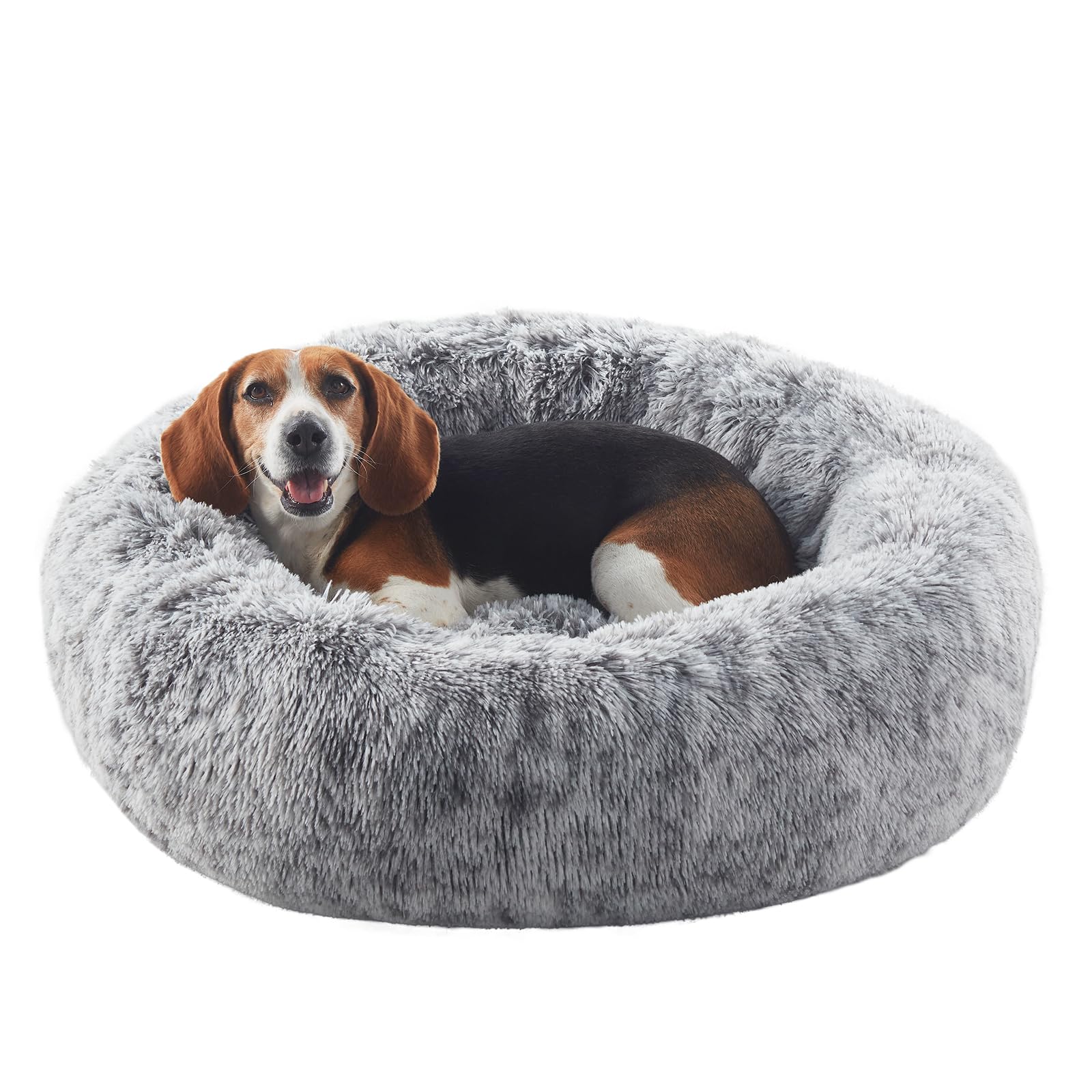 BedStill Faux Fur Donut Dog Bed