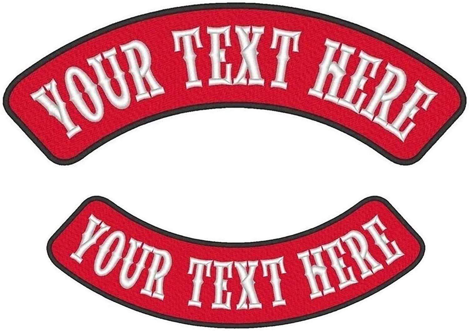 Detroit Bottom Rocker Patch Biker Patch Custom Embroidered Motorcycle Set - Top & Bottom Rocker ...
