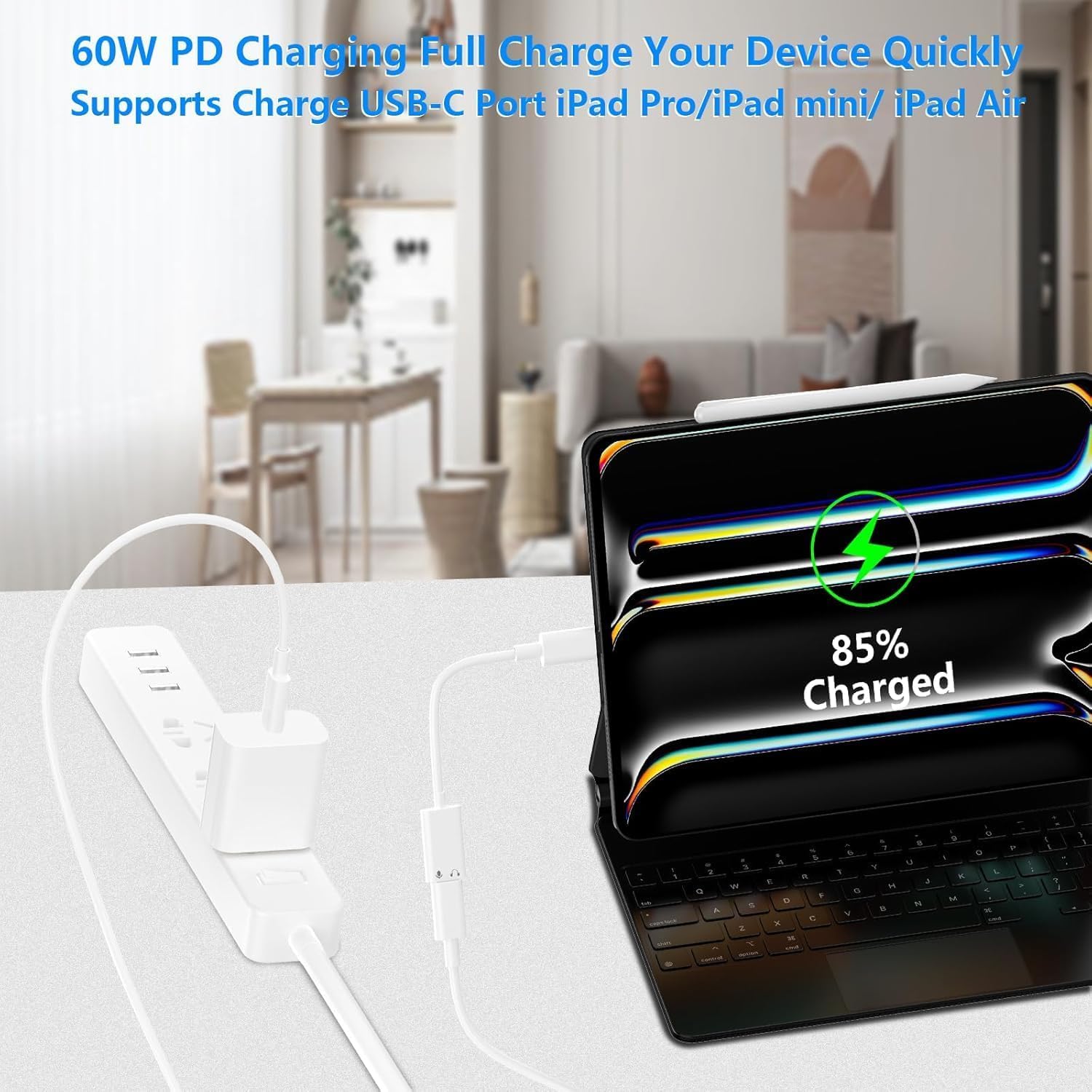 USB C to Lightning Adapter Compatible with iPhone 17 16 15 Pro Max, 27W PD Fast Charging, Data Sync & Audio Output Support, Type C Male to Lightning Female Converter for iPad Air/Mini