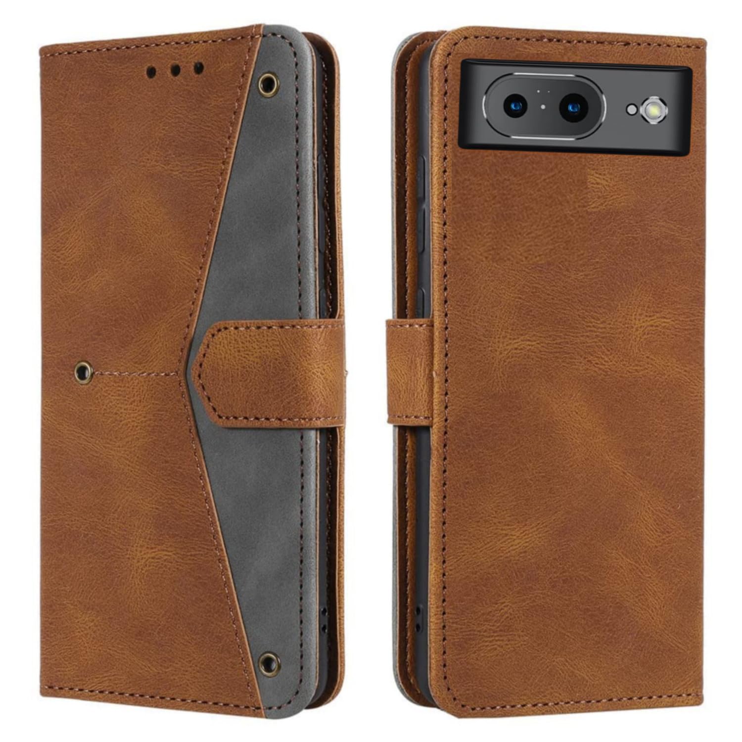 Luxury Counter Compatible with Google Pixel 8 Wallet Case-Genuine Leather- Card Holders-Shockproof TPU Shell-Kickstand-Durable Flip Cover-Book Folding Phone Case Women Men Brown (B0D1DBGB9T) Amazon Price History, Amazon Price Tracker