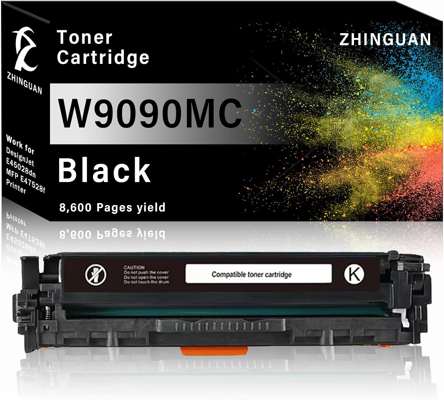 W9090MC Toner Cartridge Works for H P Color Managed MFP E45028 E47528 E45028dn E47528f Printers (1-Black)
