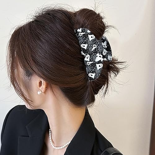 Miniatura 7 de Pinzas de pelo de fantasma de Halloween, pinzas de acrílico grandes para cabello fino o grueso, accesorios para el cabello de Halloween, exquisitos