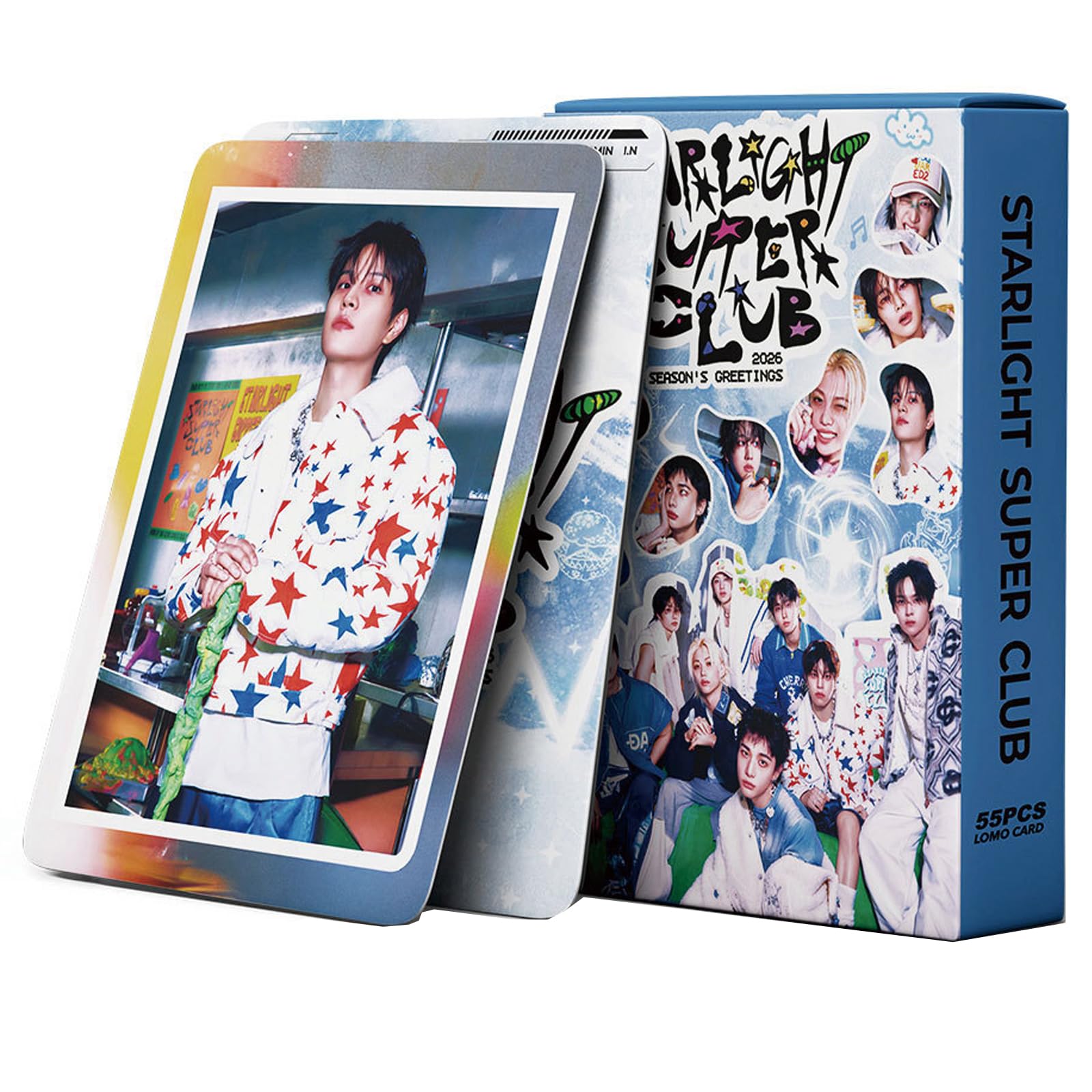 Cartes photo Starlight Super Club : lot de 55 lomo premium aux détails éclatants