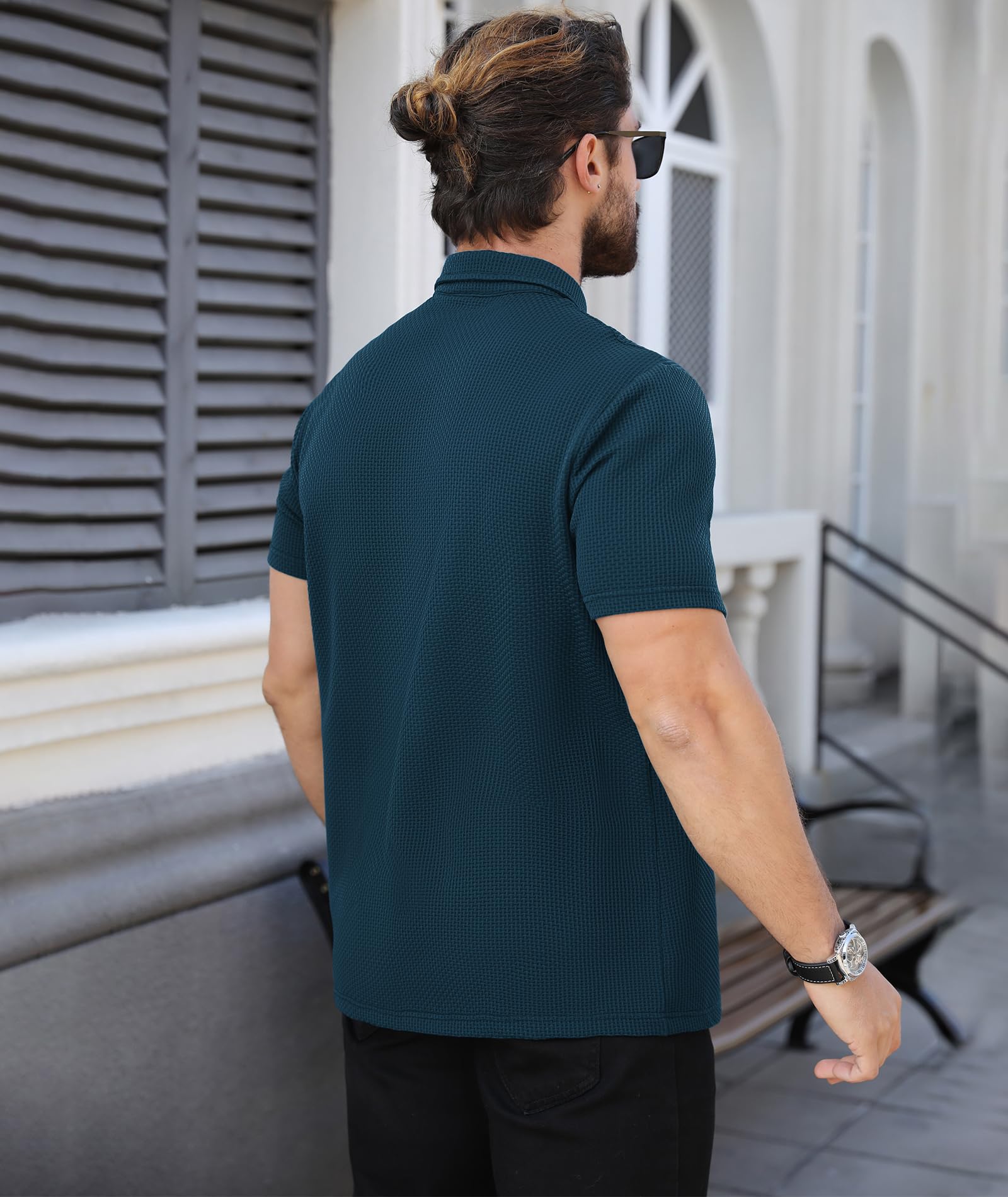 SwissWell Polo Uomo Manica Corta Traspirante Golf T-Shirt Estiva Casual Tennis Polo Shirt Sportiva