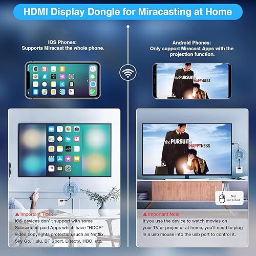 Miniatura 5 de KAMING Adaptador inalámbrico Carplay con Netflix y YouTube - 2023 HDMI Dongle The Magics Box Carplay para teléfono para miracast y transmitir medios